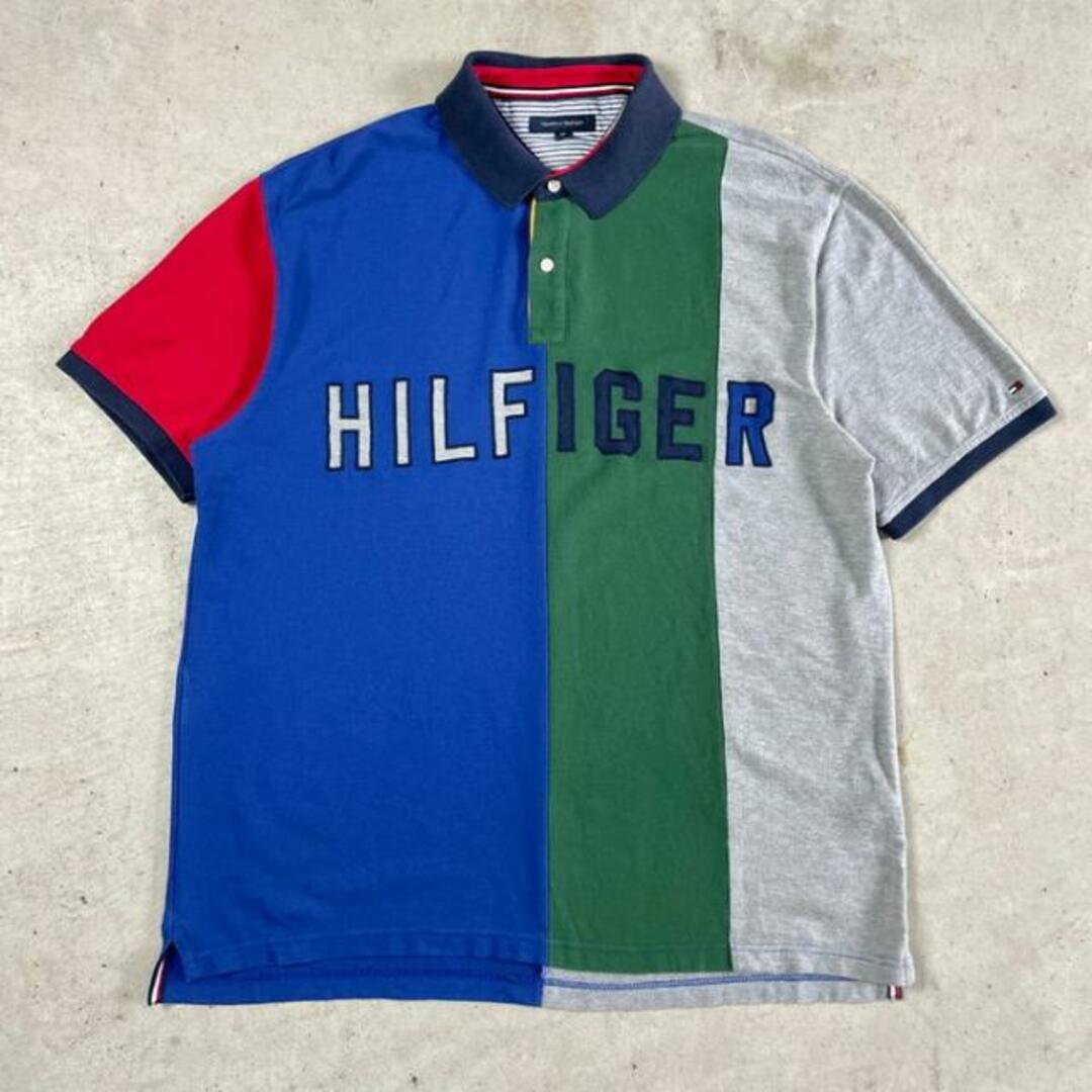 TOMMY HILFIGER(トミーヒルフィガー)のTOMMY HILFIGER トミーヒルフィガー 鹿の子 クレイジーパターン ポロシャツ メンズ2XL メンズのトップス(ポロシャツ)の商品写真