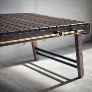 バリスティクス(BALLISTICS)の新品 BLACK DESIGN 真鍮 アイアンバー kei ハレテーブル 専用(テーブル/チェア)