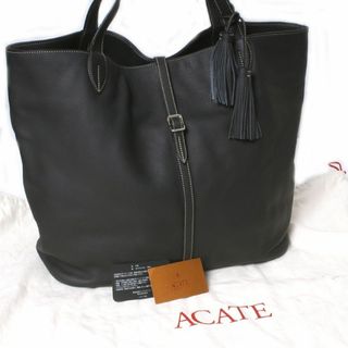 ACATE - 新品 未使用 ACATE アカーテ 巾着バッグ ネイビー レザー