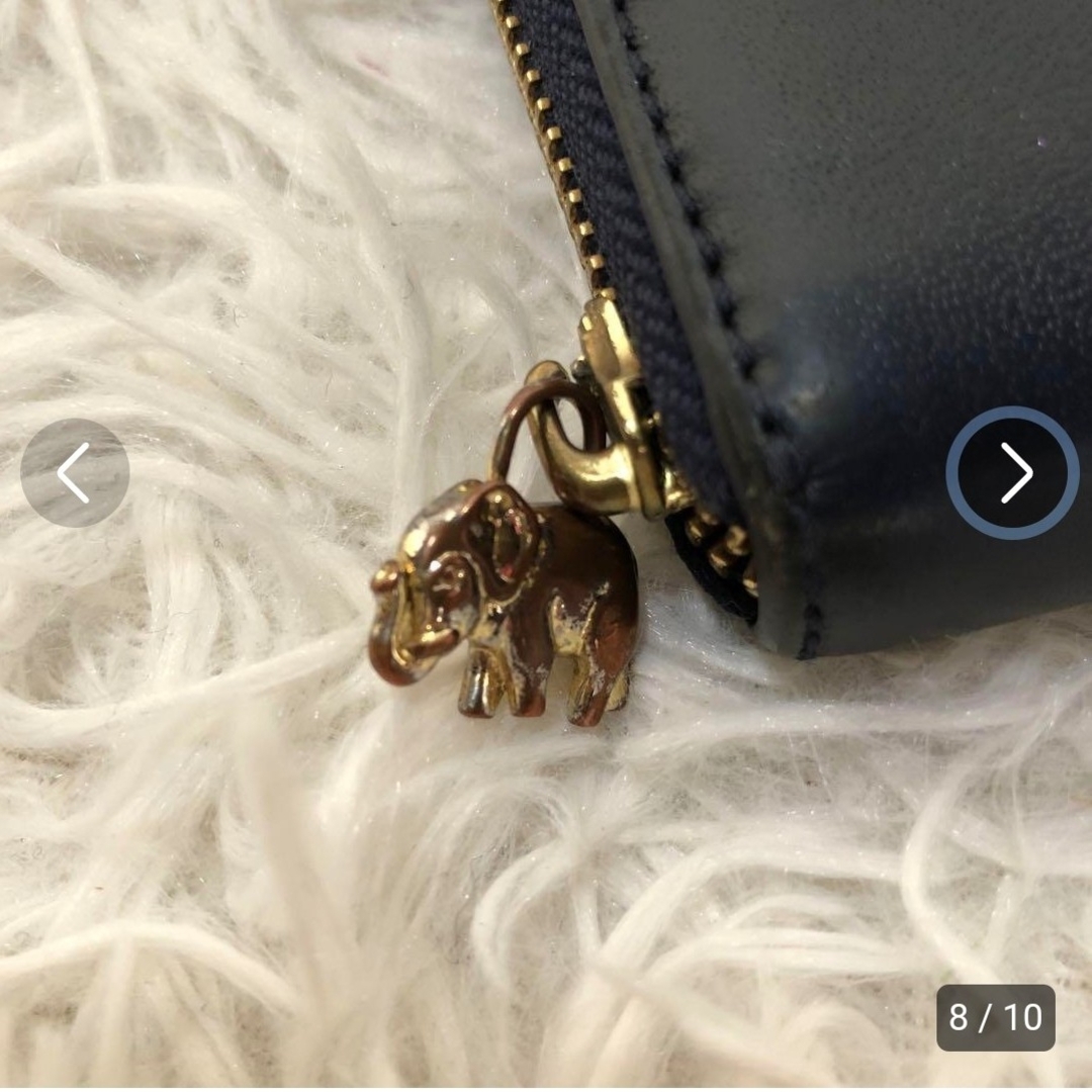 Tory Burch(トリーバーチ)のトリーバーチ　ラウンドファスナー　ジッパー　長財布　象チャーム　ネイビー レディースのファッション小物(財布)の商品写真