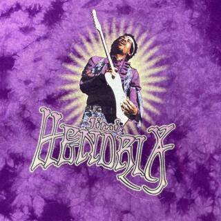 00年代 Jimi Hendrix ジミ・ヘンドリックス タイダイ染め アーティストTシャツ バンドTシャツ メンズ2XL(Tシャツ/カットソー(半袖/袖なし))