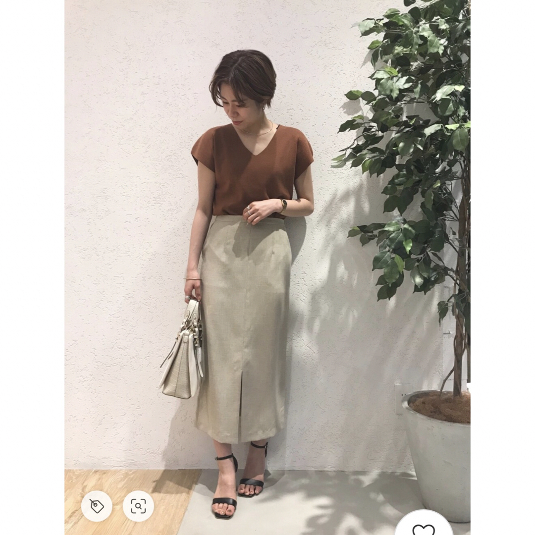 Andemiu(アンデミュウ)の美品　Andemiu アンデミュウ　スカート　ベージュ　S レディースのスカート(ロングスカート)の商品写真