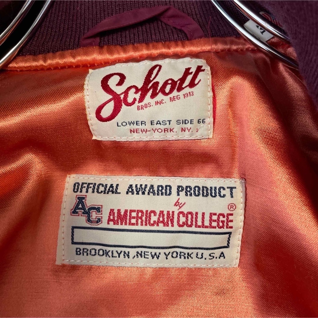 schott(ショット)のschottショットAmerican College MA-1ナイロンジャケット レディースのジャケット/アウター(ナイロンジャケット)の商品写真