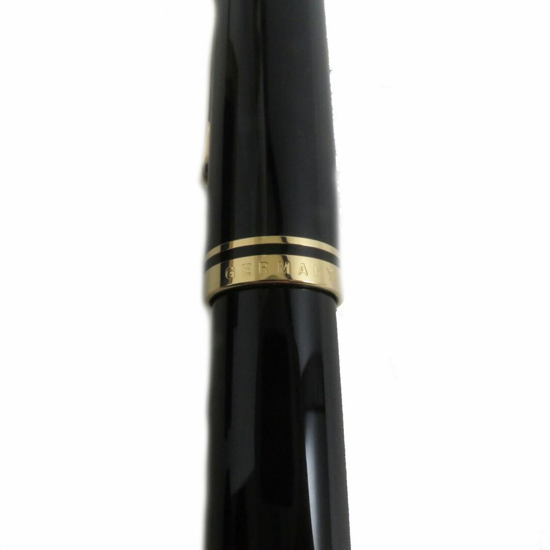 Pelikan(ペリカン)の極美品●Pelikan ペリカン スーバーレーベン M405 ペン先14C Mニブ ロゴ入り キャップ式 万年筆 ブラック×ゴールド 箱付き インテリア/住まい/日用品の文房具(ペン/マーカー)の商品写真