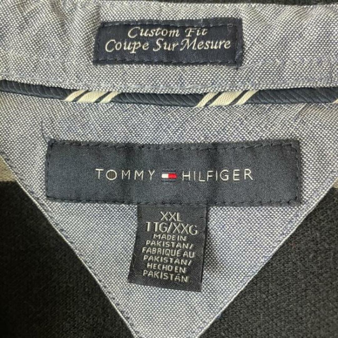 TOMMY HILFIGER(トミーヒルフィガー)のTOMMY HILFIGER トミーヒルフィガー 鹿の子 ボーダー ポロシャツ メンズ2XL メンズのトップス(ポロシャツ)の商品写真