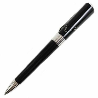 モンブラン(MONTBLANC)の良品●モンブラン 28770 シェル×ブラックジェムストーン スペシャルエディション マレーネ・ディートリッヒ ボールペン 黒×銀 筆記確認◎(ペン/マーカー)