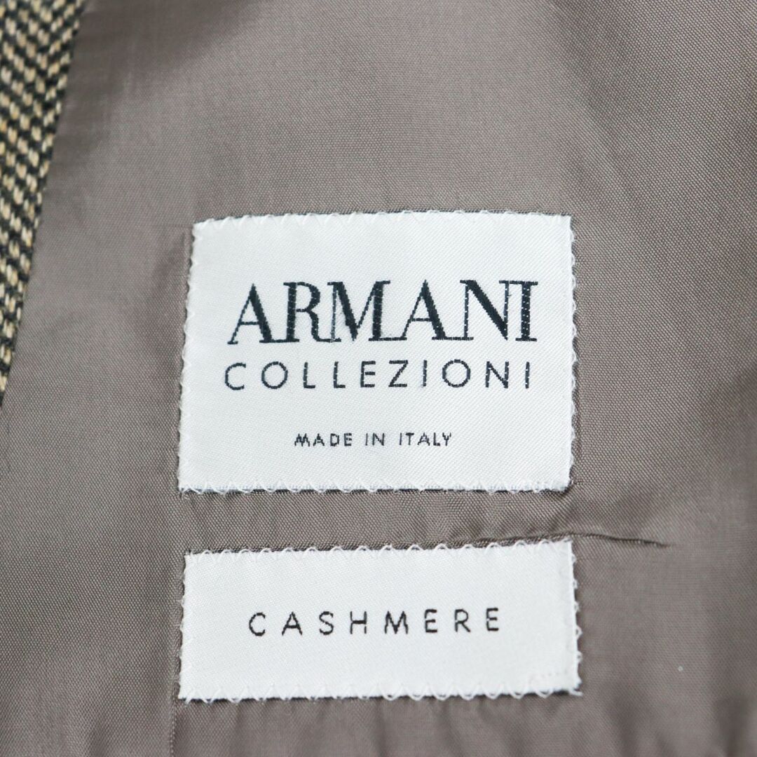 ARMANI COLLEZIONI(アルマーニ コレツィオーニ)の良品●ARMANI COLLEZIONI アルマーニ コレツィオーニ カシミヤ100％ ツイード シングル テーラードジャケット ブラウン系 L イタリア製 メンズのジャケット/アウター(テーラードジャケット)の商品写真