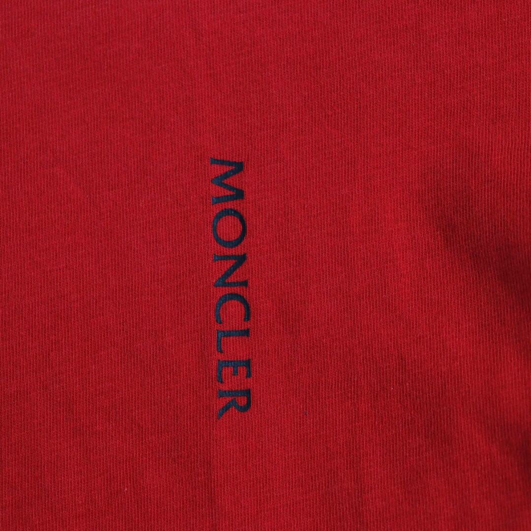 MONCLER(モンクレール)の美品●2020年製 MONCLER モンクレール MAGRIA T-SHIRT トリコロール/プリント付き 半袖 クルーネック Tシャツ/カットソー レッド M 正規品 メンズのトップス(Tシャツ/カットソー(半袖/袖なし))の商品写真