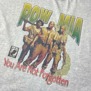 00年代 POW MIA メッセージ 兵士 ミリタリー プリントTシャツ メンズ2XL(Tシャツ/カットソー(半袖/袖なし))