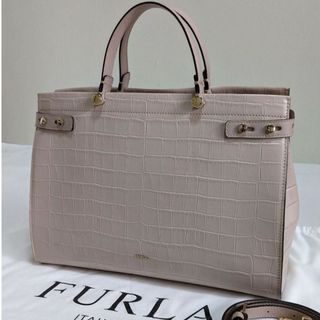 FURLA Lady M 2way クロコダイルエンボス トートバッグコメントありがとうございます