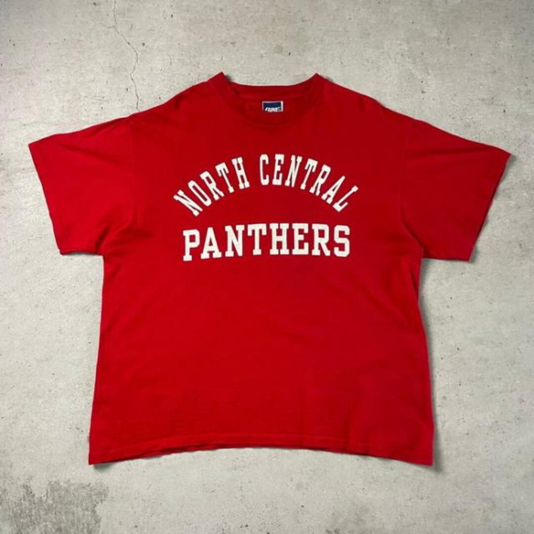 USA製 90年代 north central panthers カレッジチーム 2段 ロゴプリントTシャツ メンズXL メンズのトップス(ポロシャツ)の商品写真