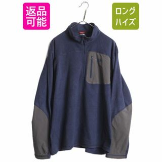 ザノースフェイス(THE NORTH FACE)のノースフェイス フリース Tシャツ メンズ XXL The North Face アウトドア ナイロン切替 ロンT ハイネック ハーフジップ ポケット付き 薄手(Tシャツ/カットソー(七分/長袖))