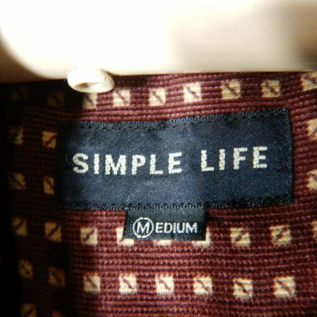 SIMPLE LIFE(シンプルライフ)の8784　SIMPLE LIFE　総柄　コーデュロイ　デザイン　シャツ　 メンズのトップス(シャツ)の商品写真