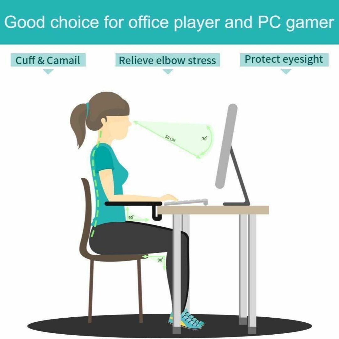デスク用 コンピューター アーム レスト デスク サポート パソコン 肘