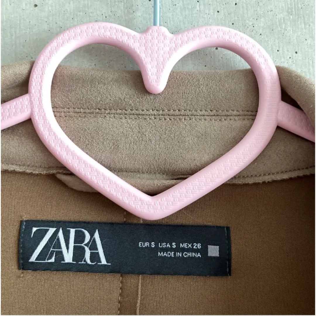 ZARA(ザラ)の★ZARA★ザラ フェイクスエード フェイクレザー コート アウター カーキ レディースのジャケット/アウター(その他)の商品写真