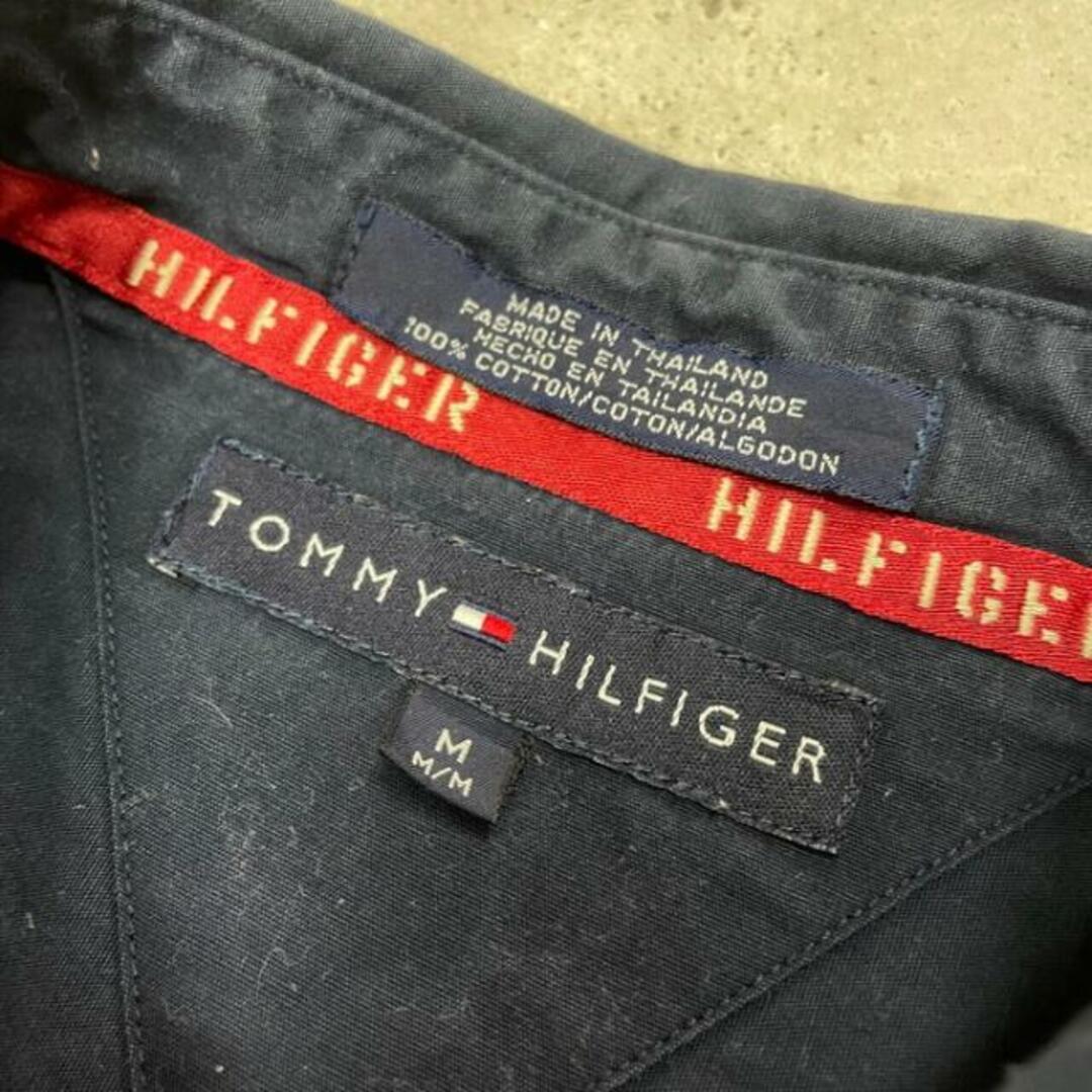 TOMMY HILFIGER(トミーヒルフィガー)の90年代 TOMMY HILFIGER トミーヒルフィガー ラインデザイン コットンシャツ メンズXL相当 メンズのトップス(シャツ)の商品写真