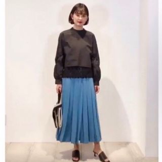 LE CIEL BLEU - ルシェルブルー 23SS Transparent Pencil Skirt 総柄の