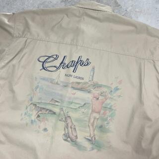 ラルフローレン(Ralph Lauren)のビッグサイズ 90年代 CHAPS Ralph Lauren チャップス ラルフローレン バックプリント 半袖 ボタンダウンシャツ メンズ2XL相当(シャツ)