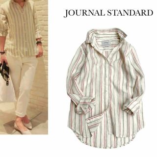 ジャーナルスタンダードレリューム(JOURNAL STANDARD relume)のジャーナルスタンダード＊リネンスキッパーシャツ　ブラウス　ストライプ(シャツ/ブラウス(長袖/七分))