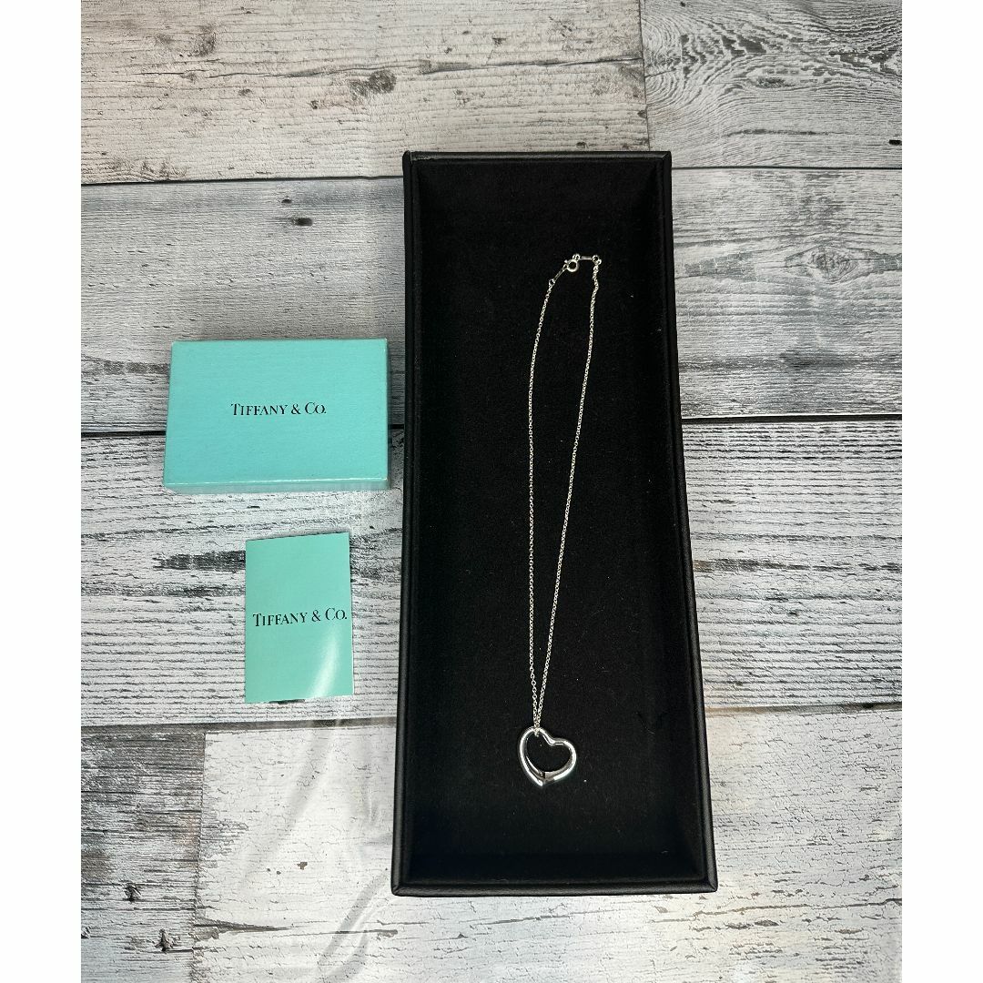 Tiffany & Co.(ティファニー)の【美品】TIFFANY&CO. ティファニー　ネックレス　オープンハート　箱付 レディースのアクセサリー(ネックレス)の商品写真