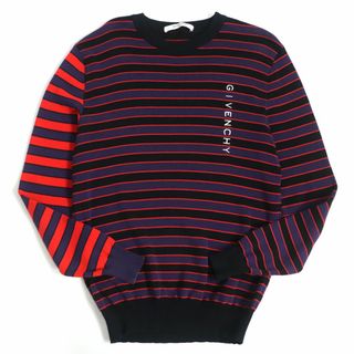 ジバンシィ(GIVENCHY)の美品□18AW ジバンシィ エッセンシャルズ BM906F4Y27 ボーダー柄 ロングスリーブニット/セーター パープル系 XS 限定カプセルコレクション(ニット/セーター)