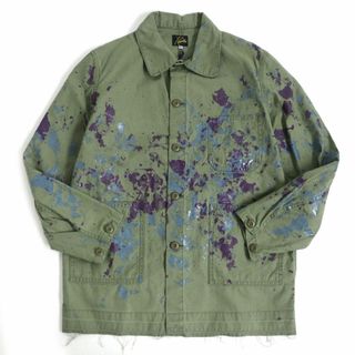 Needles - 未使用品□20SS ニードルズ GL149 DN Coverall ペイント加工 コットン ミリタリー カバーオール/CPOジャケット カーキ XS 日本製 正規品