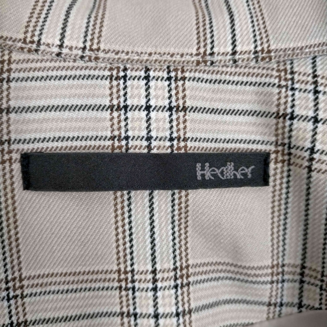 heather(ヘザー)のHeather(ヘザー) チェック柄トレンチコート レディース アウター コート レディースのジャケット/アウター(トレンチコート)の商品写真