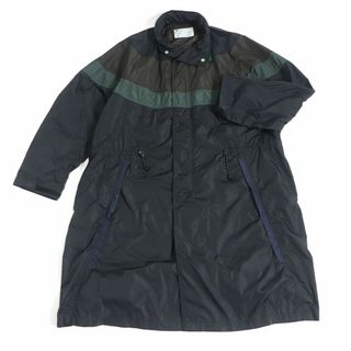 カラー(kolor)の美品□19SS 定価￥99,000 kolor/カラー 19SC-MC04104 ZIP×スナップボタン パネル フーデッド ナイロンコート 黒系 3 日本製 正規品(その他)