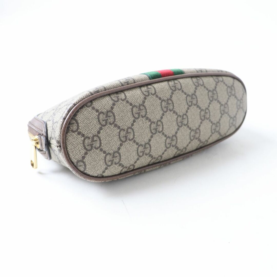 Gucci(グッチ)の未使用品★GUCCI グッチ 625551 オフィディア ラージ コスメティックケース GGマーモント GGスプリーム ベージュ/エボニー 伊製 箱・袋付き レディースのファッション小物(その他)の商品写真