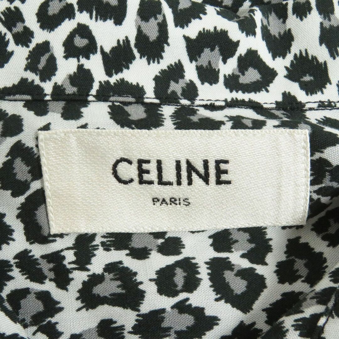 celine(セリーヌ)の美品□20AW CELINE/セリーヌ 2C268900H ハワイアンルーズ レオパードプリント ロングスリーブ 長袖 柄シャツ グレー系 40 伊製 正規品 メンズのトップス(シャツ)の商品写真