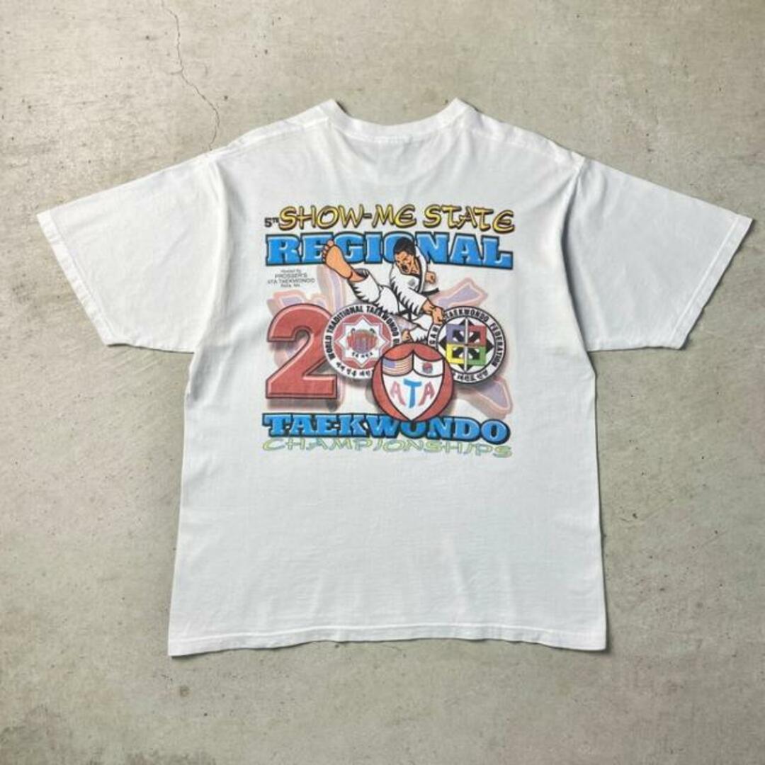 00年代 TAEKWONDO CHAMPIONSHIPS 2000 バックプリントTシャツ メンズL メンズのトップス(Tシャツ/カットソー(半袖/袖なし))の商品写真