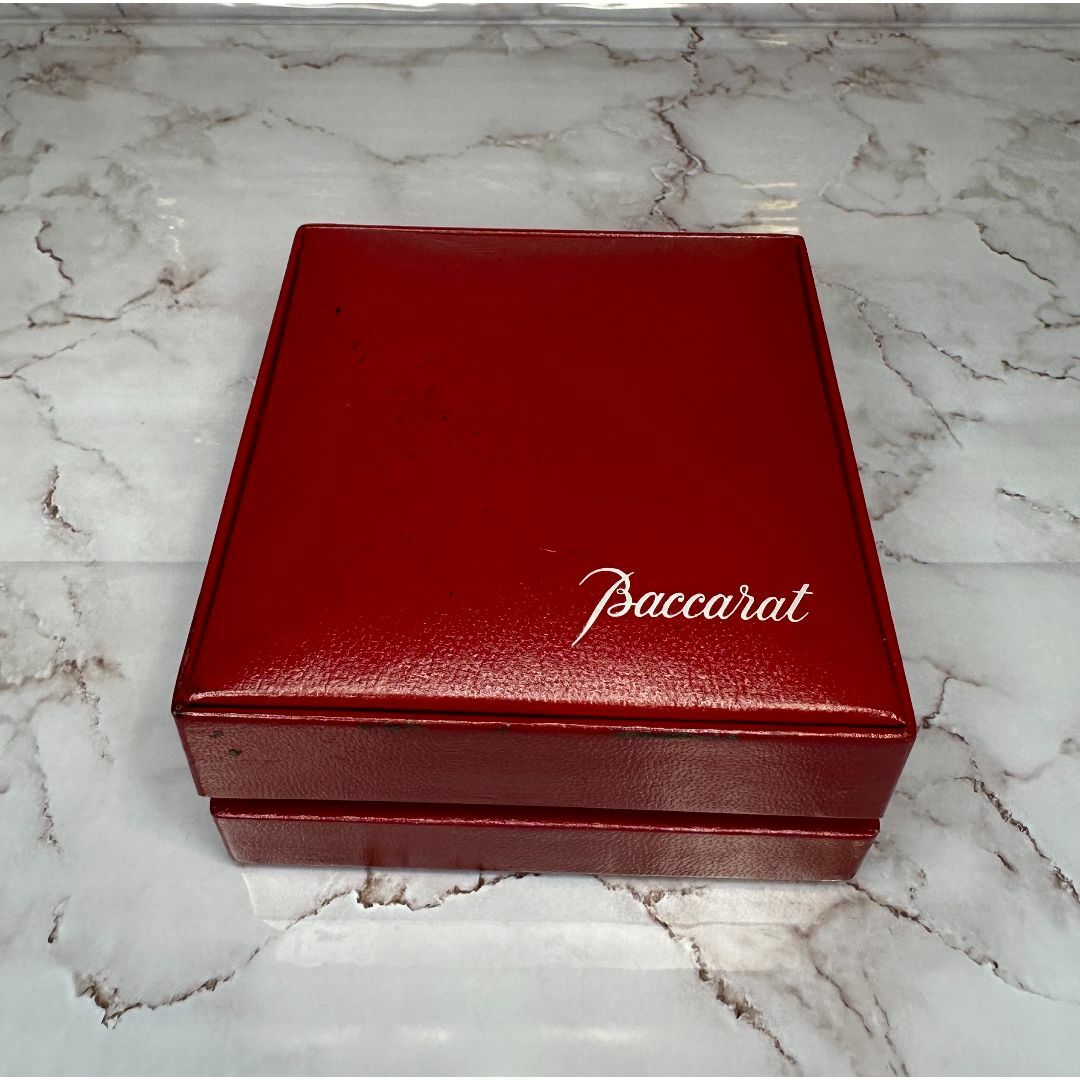 Baccarat(バカラ)のBaccarat　バカラ　ネックレス　ハート　クリスタル　ウェーブ　赤　付属品付 レディースのアクセサリー(ネックレス)の商品写真
