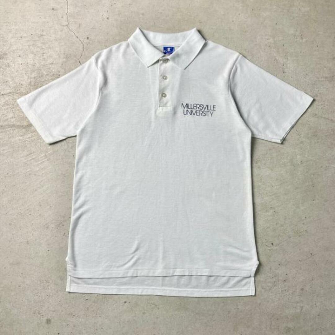 Champion(チャンピオン)の90年代 USA製 Champion チャンピオン カレッジロゴ ワンポイントロゴ ポロシャツ メンズL メンズのトップス(ポロシャツ)の商品写真