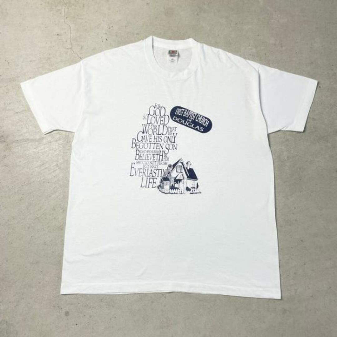 90年代 USA製 FIRST BAPTIST CHURCH of DOUGLAS バプテスト 教会 メッセージ プリントTシャツ メンズ2XL メンズのトップス(Tシャツ/カットソー(半袖/袖なし))の商品写真