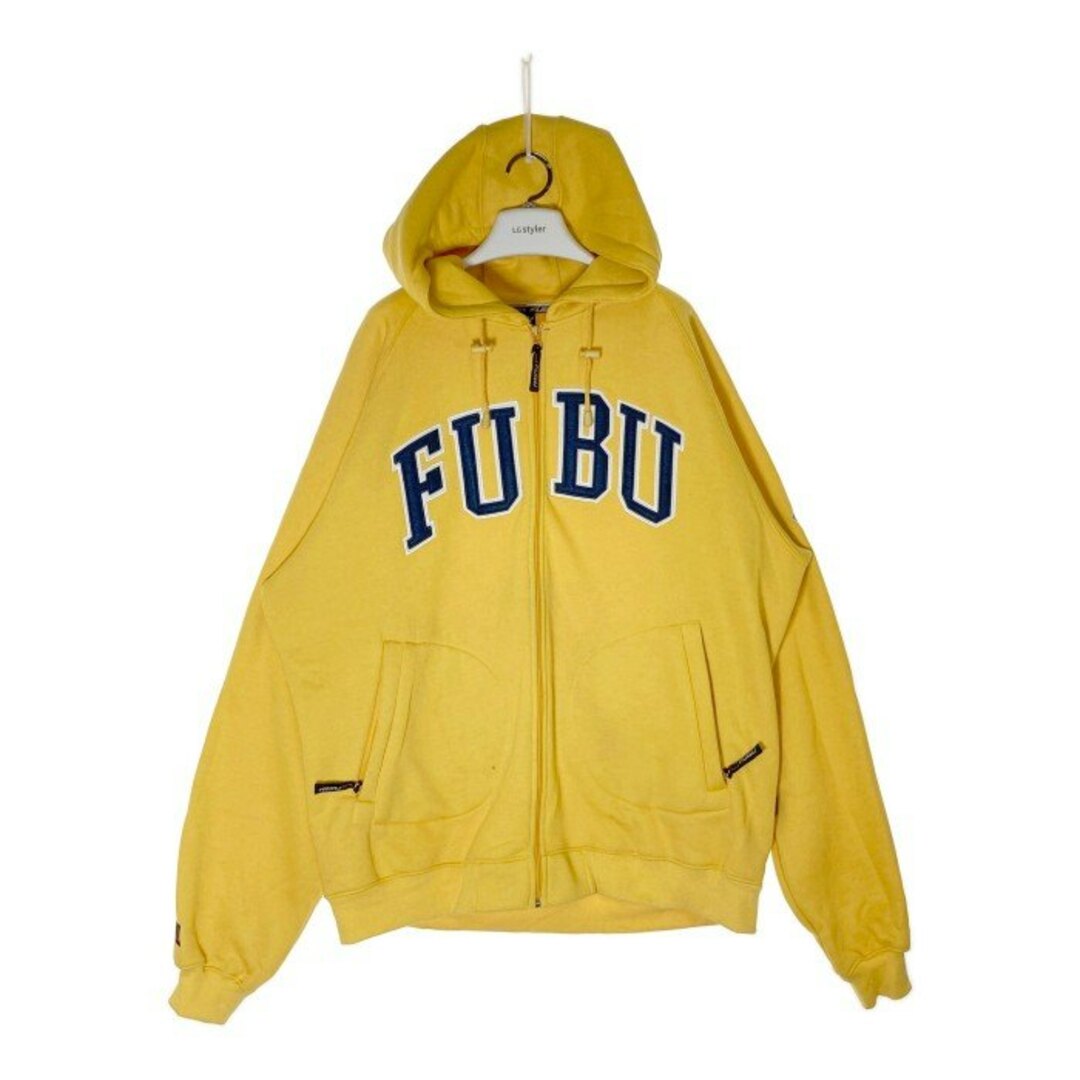 FUBU - ☆FUBU フブ ビッグロゴ ジップアップパーカー イエロー