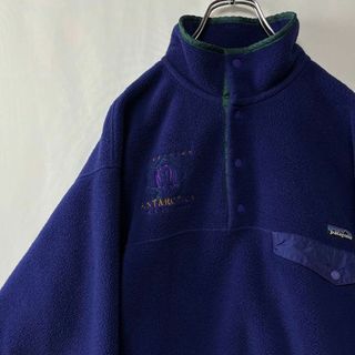 パタゴニア(patagonia)のUSA製　パタゴニア　シンチラ　スナップT フリースジャケット　パープル　M(ブルゾン)