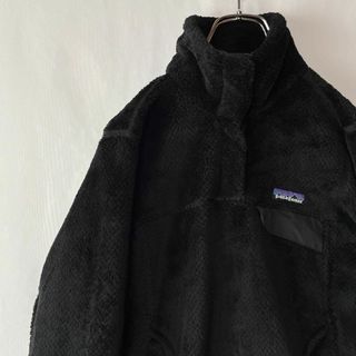 パタゴニア(patagonia)のメキシコ製　パタゴニア　シンチラ　スナップT フリースジャケット　古着　ブラック(ブルゾン)