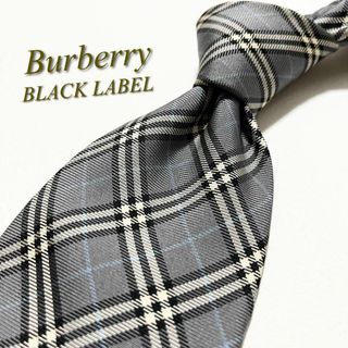 バーバリーブラックレーベル(BURBERRY BLACK LABEL)の【美品】バーバリーブラックレーベル ネクタイ チェック柄 シルク ノバチェック(ネクタイ)