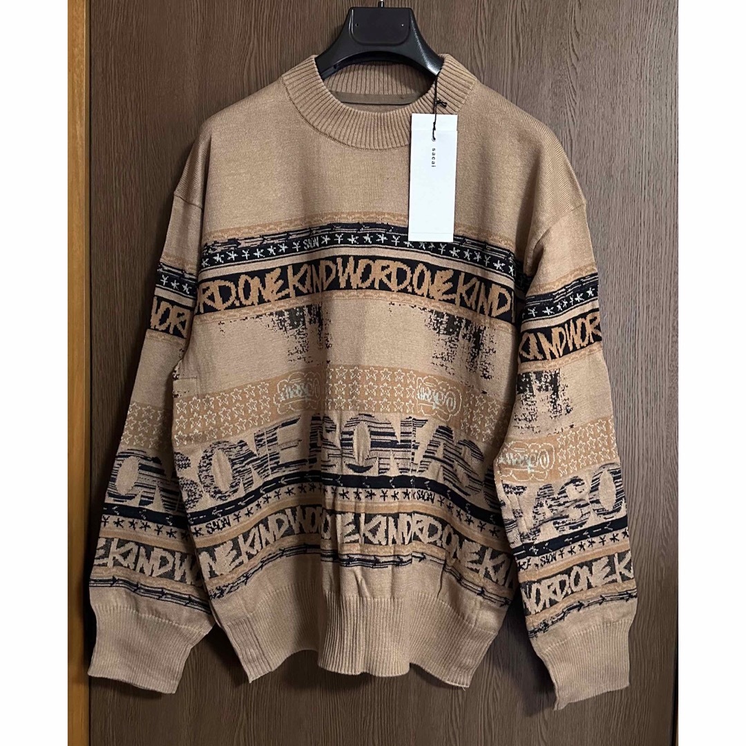 1新品 sacai メンズ Eric ハイゲージ コットン ニット セーター 1新品 sacai メンズ Eric ハイゲージ コットン ニット セーター