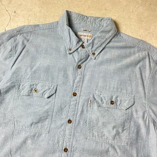 カーハート(carhartt)のCarhartt カーハート シャンブレー 半袖シャツ ボタンダウンシャツ メンズXL(シャツ)