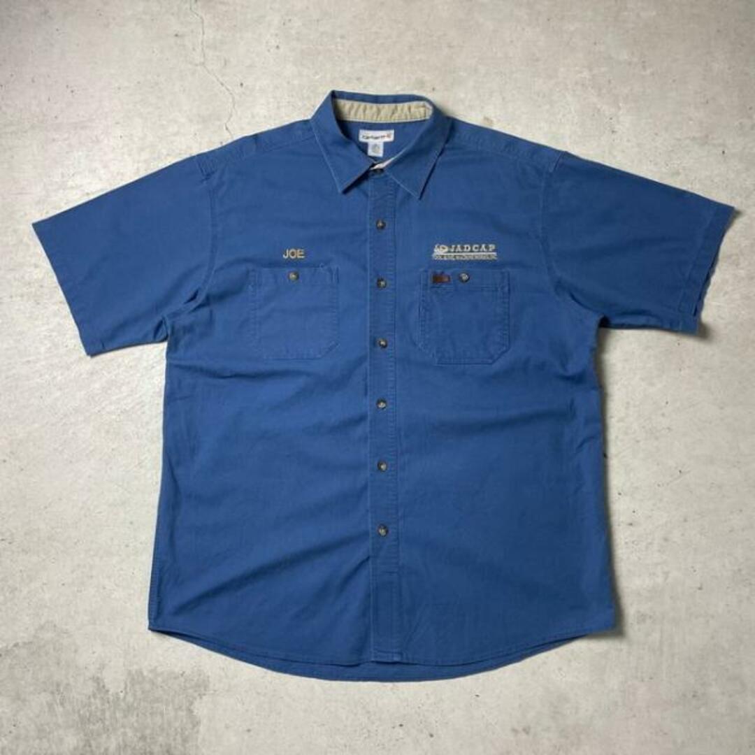 carhartt(カーハート)のCarhartt カーハート 企業ロゴ刺繍 半袖ワークシャツ メンズXL メンズのトップス(シャツ)の商品写真