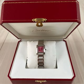 カルティエ(Cartier)のカルティエ　タンクフランセーズ SM  ラズベリー2006年クリスマス限定モデル(腕時計)