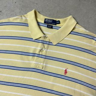 ラルフローレン(Ralph Lauren)のPolo by Ralph Lauren オールドラルフローレン 鹿の子 ボーダー ポロシャツ メンズ2XL(ポロシャツ)