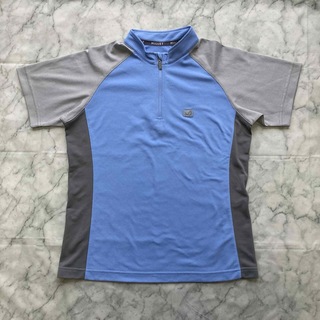 MILLET - ミレー ハーフジップ 半袖 シャツ 水色 ブルー