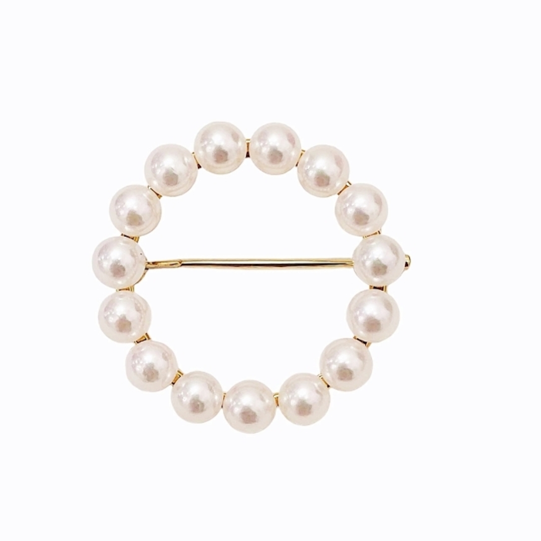 MIKIMOTO - ミキモト サークルブローチ ピン パール アコヤ真珠 18金