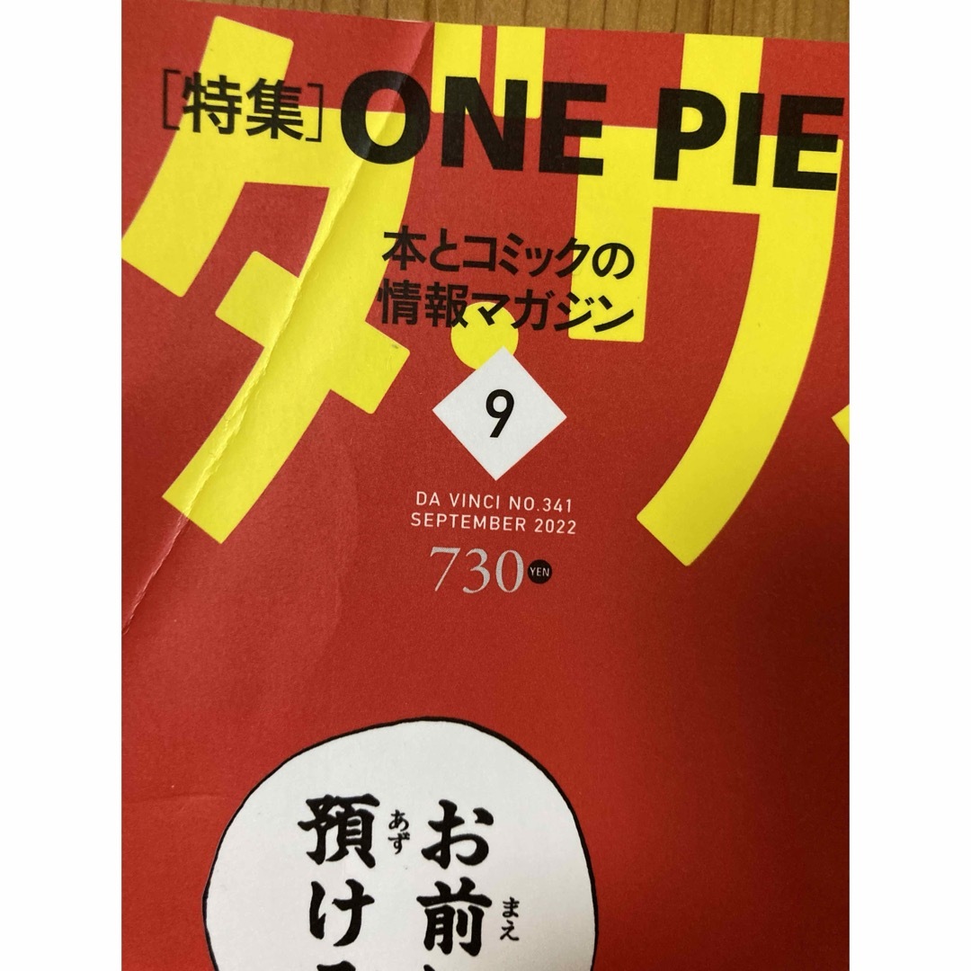 ONE PIECE(ワンピース)のダ・ヴィンチ　2022.9月号  再発見！ワンピース エンタメ/ホビーの雑誌(アート/エンタメ/ホビー)の商品写真