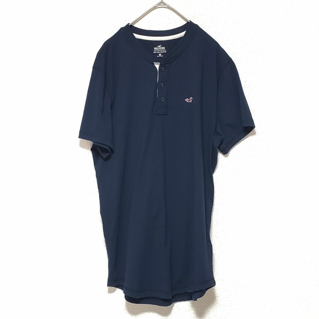 Hollister(ホリスター)のHOLLISTER ホリスター 半袖カットソー ネイビー サイズM メンズのトップス(Tシャツ/カットソー(半袖/袖なし))の商品写真