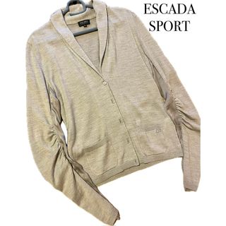 エスカーダ(ESCADA)のESCADA SPORT 華やか カーディガン グレー 上品 エレガント(カーディガン)