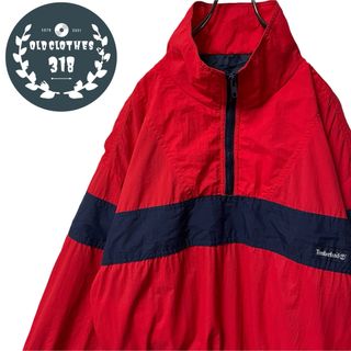 ティンバーランド(Timberland)の【TIMBERLAND】90s ティンバーランド ハーフジップ ナイロンJKT(ナイロンジャケット)