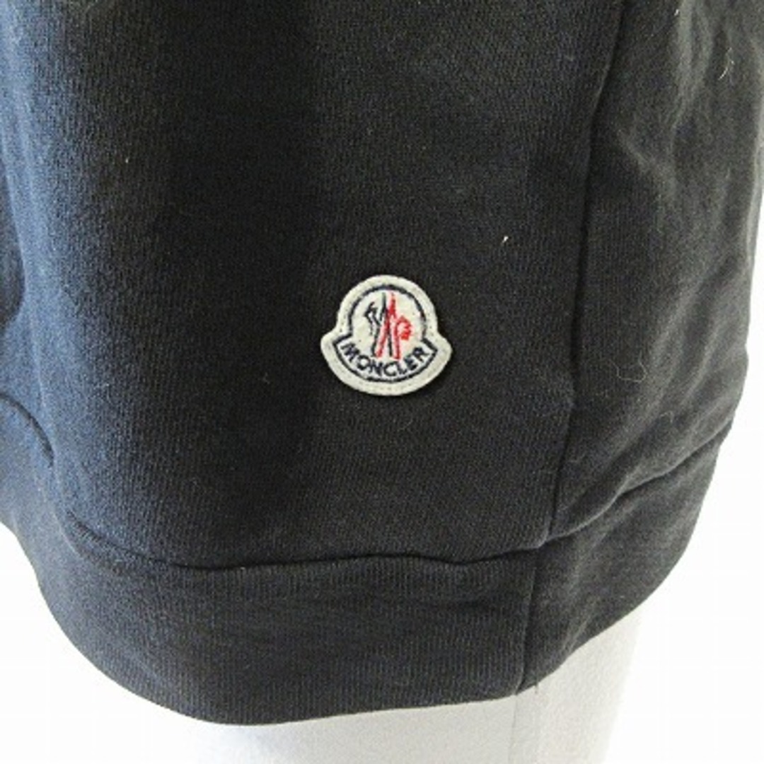 MONCLER(モンクレール)のモンクレール スウェット トレーナー カットソー 半袖 ビジュー 黒 約M レディースのトップス(カットソー(半袖/袖なし))の商品写真